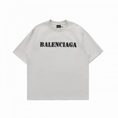 顶级复刻版本 Balenciaga 巴黎世家 新款网点圆领短袖T恤 面料: 280重磅纯棉，随意对比 规格采用实打实280G %纯棉 定织定染！属于高敏感特殊色