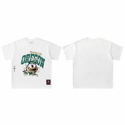 t8803 顶级品质 Travis Scott X Mitchell X Ness Oregon Duck Hand-Reawn短袖 做工精美 走线流畅 原版开