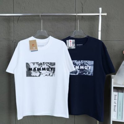 mammut猛犸象Trovat男士绵柔舒适T恤户外透气舒适快干面料柔软圆领款短袖！！ 一件适合在家里或户外休闲的T恤。 得益于Drirelease面料，这款T恤