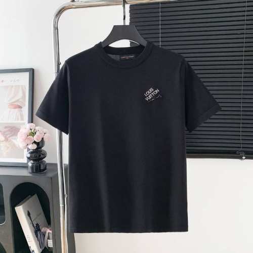 款号：W552 P100 louis Vuitton/路易威登 Lv Logo短袖春夏最新款Logo标志年年被追捧的经典时尚装饰已经风靡全球男女同款 颜色：黑色