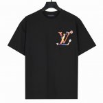Louis Vuitton 路易威登25Ss 太阳花恶搞系列印花短袖 定制240克同缸染面料 手感非常舒服 春夏最新砖柜同步 Os落肩版型 时尚又个性 超级百搭