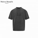 Maison Martin Margiela 马吉拉25Ss 激光刺绣对位印花短袖T恤 采用订色订染毛圈纯棉衣面，250G双股双纱，手感舒适 进口针织针梳棉进行