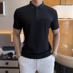 阿玛尼- 2025Ss蛇年春夏新款polo领短袖系列。精选优质丝光棉面料，时尚大牌元素Logo设计，上身版型超赞，面料细腻舒适透气，随意搭配都超级好看时尚型男必