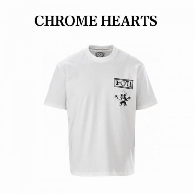chorme Hearts克罗心Ch Foti联名骷髅短袖T恤 原版4000购入纽约专柜，定做Zp一致230G纯棉面料，印花采用菲林开版加丝网印，后背九宫格骷髅