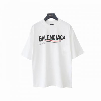 实拍细节图+尺码表 Balenciaga 巴黎世家 可乐短袖T恤 标识精致升级，灵感源自八十年代复古原版面料 官方同款 短袖T恤定制240 克同缸染面料 手感非