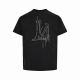 louis Vuitton 23Ss 刺绣流苏微标Logo短袖 心跳频率绣花T恤 客订220G32S平纹针织 面料 亲肤透气 细腻 胸前采用丝网印花工艺再配合由
