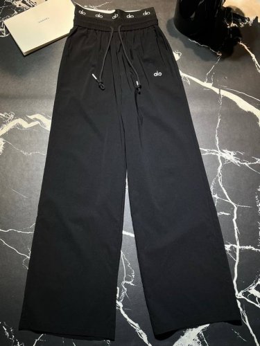 休闲裤 alo家25春夏新款Logo提花松紧织带字母印花休闲裤 颜色:2色 码数:Smlxl