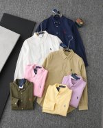 顶级复刻版 Ralph Lauren 拉夫劳伦25新款原料代工 拉夫小马标刺绣亚麻棉宽松长袖衬衫外套上衣防晒衫 又到了穿亚麻衬衫的季节，轻薄棉质衬衫搭配牛仔裤，