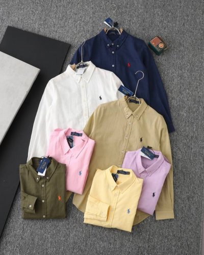 顶级复刻版 Ralph Lauren 拉夫劳伦25新款原料代工 拉夫小马标刺绣亚麻棉宽松长袖衬衫外套上衣防晒衫 又到了穿亚麻衬衫的季节，轻薄棉质衬衫搭配牛仔裤，