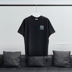 工厂p直供 mlb丨洋基队0953做旧牛仔印花短袖T恤 尺码 S-Xxl 配色 黑色 白色 粉色