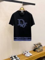 市场有仿版认准工艺和面料 25Ss迪家纯棉最新面料 最高版本 胸前字母Dior重工刺绣下摆撞色印花经典标识图案Logo时尚简约潮流短袖，最顶级的品质专柜原单短袖