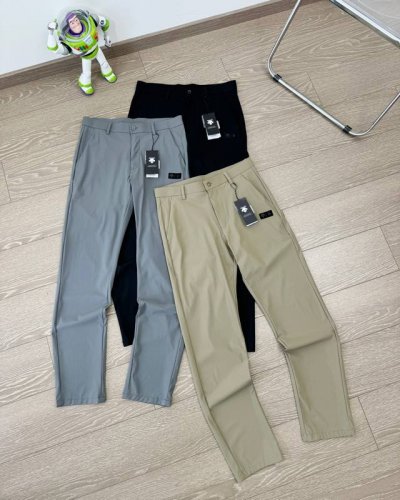 上新 颜色：黑色 灰色 卡其 尺码：30 31 32 33 34 36 38 迪桑特夏季新款高级凉感冰丝弹力速干轻薄透气修身直筒商务休闲裤男夏季裤子。经典畅销时
