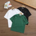 上新 品牌：Lacoste 法国鳄鱼 尺码：M-L-Xl-Xxl-Xxxl 颜色：白色-黑色-绿色 类型：男士运动速干T恤 材质：230克运动户外科技棉 领型：