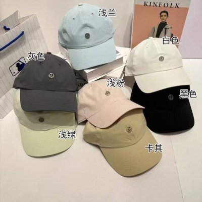 Lulu金属标夏季速干软顶棒球帽！