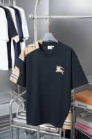 Bur 巴家 25Ss早春新款 格子拼接战马短袖 轻奢主义 男女日常通勤穿搭必备单品 正确版本 欢迎对比 详细特征 320克 % 纯棉双纱汗布面料 同缸定染特种