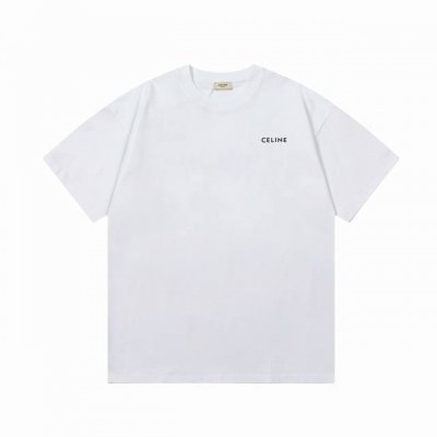 隔天到 Celine 赛琳 经典字母印花，精致升级 原版面料 官方同款 短袖T恤 定制 260克 同缸染面料 手感非常舒服 春夏最新版本 颜色: 白色 尺码：X