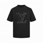 路易威登 Louis Vuitton 夏季新款 星宿字母连线刺绣圆领短袖T恤 高端品质独家定制 采用280克定织定染高克重纯棉面料 宽松Oversize版型 上