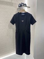 prad*新品 短袖全棉连衣裙