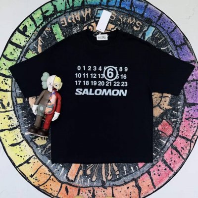 maison Margiela & Salomon ] Mm6 Maison Margiela X Salomon 联名款 Fw24 圆领舒适数字印花短袖 T恤