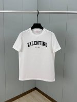 Valention.华伦天奴 春夏新品字母立体印花标识短袖T恤，采用定制80支双股丝光棉面料；黑色 白色 S～Xxxl 可定制4Xl、5Xl