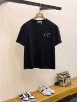 市场有仿版认准工艺和面料 25Ss华伦家纯棉最新面料 最高版本 胸前后背Val字母撞色发泡工艺经典标识图案Logo时尚简约潮流短袖，最顶级的品质专柜原单短袖，顶