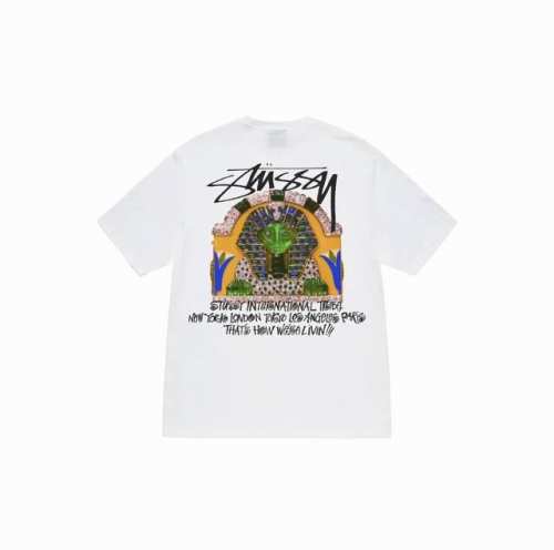 1061款斯图西Stussy高品质短袖，260克双纱面料，现货可报，宽松版型，最大穿到220斤都行，码数Mlxlxxl，颜色：黑色，白色，绿色