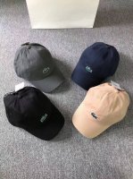 上新 Lacoste法国鳄鱼配件秋季新款法式透气遮阳运动休闲帽男 材质，：全棉 颜色 黑色、灰色、卡其色、藏青色 四个齐发