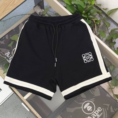 高版本 2025新款Loewe罗意威经典刺绣Logo撞色织带口袋图案绣花休闲情侣毛圈五分短裤，采用360G重大毛圈面料，质感一流，作为当下超火的品牌，没有夸张的