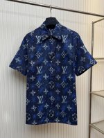 lv 路易25Ss老花满印星空短袖衬衫 Size S M L Xl