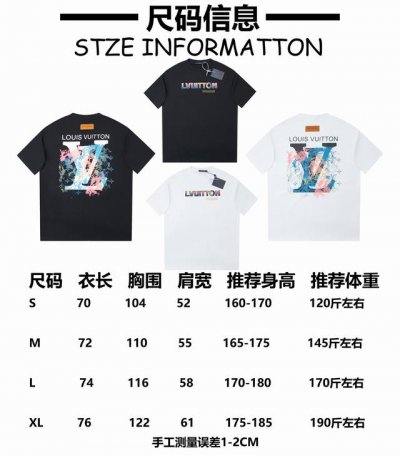 LV 25Ss早春新款 彩色刺绣Lv字母短袖 轻奢主义 男女日常通勤穿搭必备单品 正确版本 欢迎对比 详细特征 320克100% 纯棉双纱汗布面料 同缸定染特种