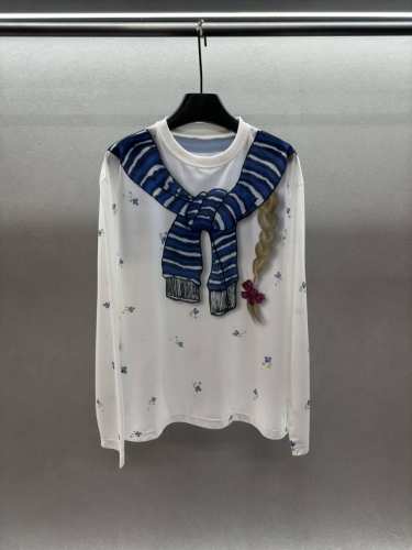 2680 Spring And Summer ！Fordar*E，福蝶涂鸦罩衫， 海盐味小碎花搭配甜美蝴蝶结图案，超有设计感一款！ 可爱趣味十足，随意搭配一整个