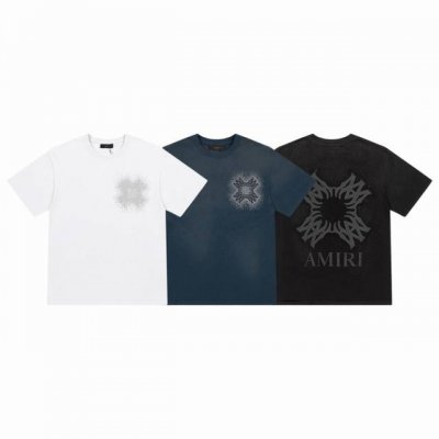 8011# ,Amiri洗水烫钻款，颜色：：黑色，白色，宝蓝色，尺码：S M L Xl