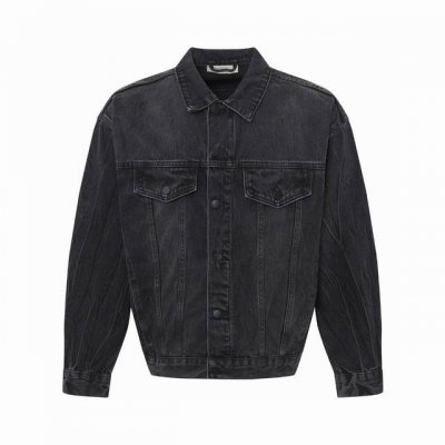 白底图！ 供 Fog复线Fear Of God Essentials水洗做旧牛仔夹克外套男女同款外套 高货看品质Fog Essentials第八季水洗牛仔外套夹