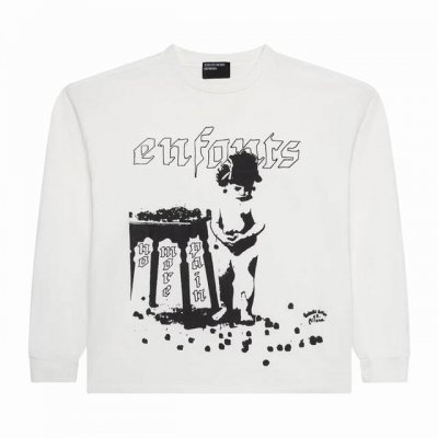 Er09 Erd纯棉长袖T 颜色:白色 码数:S-Xl