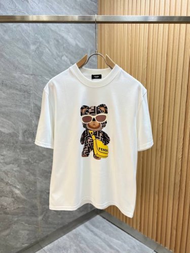 Fendi 芬迪 2025春夏新品 三标齐全 260克圆领纯棉短袖T恤 好货不用过多介绍 看细节 专柜码数 M-Xxxl 175 140建议L
