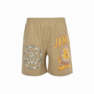 stussy & Denim Tears 25Ss 联名款印花休闲短裤 细节方面元素丰富 Stussy招牌黑桃 八号球 Ist牌均为百灵达刺绣工艺制作 元素丰富