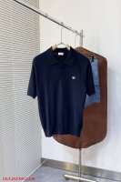 L145 Ceceline 2025新款凯旋门刺绣Logo羊毛针织衫男女同款 本款Triomphe刺绣，经典版型，衬衫领短袖，袖口点缀罗纹饰边，3枚镌刻字样的珍