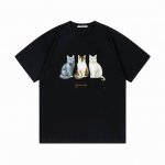 Givenchy 纪梵希 2025新款 官网同步 三只猫咪Logo 男女同款 短袖T恤 定制300克100％双纱纯棉面料 定染32支双股螺纹 领标吊牌主唛三标齐
