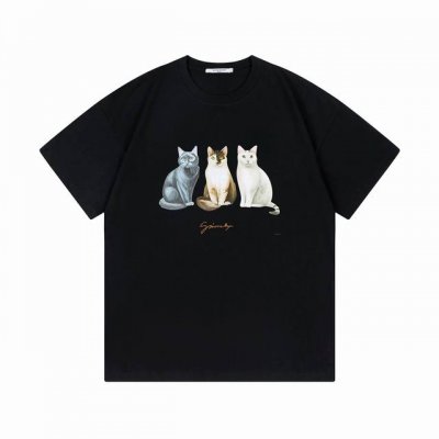 Givenchy 纪梵希 2025新款 官网同步 三只猫咪Logo 男女同款 短袖T恤 定制300克100％双纱纯棉面料 定染32支双股螺纹 领标吊牌主唛三标齐