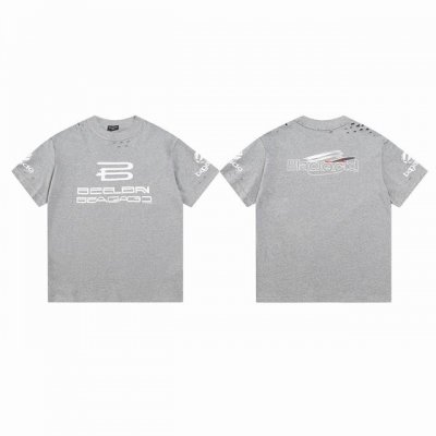 款M48 巴黎世家割破短袖120 Balenciaga巴黎世家 Generated系列新款T恤 新款 24开春细节都是采用反车，反车缝线设计感十足，前后面左右袖