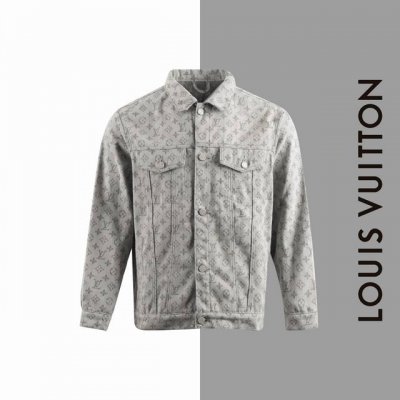 款号#F108 路易威登提花暗纹牛仔外套 Louisvuitton官网一致款式 工艺:全身精密暗纹提花 面料：纯棉柔软牛仔面料 配套：三标齐全 纸板 油纸 码贴