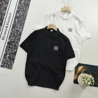尺码M-2Xl主推款 Loewe 罗意威25新款刺绣Logo经典男士Polo衫 -商务休闲纯色领子 刺绣重磅纯棉T恤 短袖Polo衫 高端高品系列 商场热卖款式