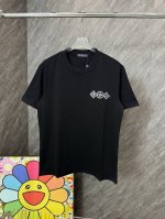款号 G79 Lv前后泼墨刺绣签名大标圆领短袖 Louisvuitton官网Zp同步新款T恤 面料采用32支双纱280克高克重纯棉面料 同缸定织定染原版同色螺纹