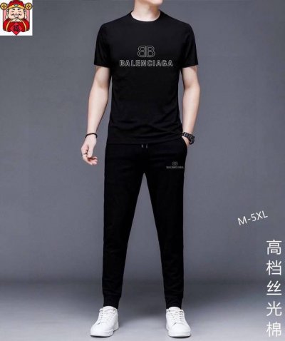 直 Balenciaga 巴黎世家 胖子福音 2025官网同款.世界知名奢侈品牌.夏季男士 双丝光 高品质货套装 采用进口原单面料 ，当季时尚潮流款，百搭爆款。