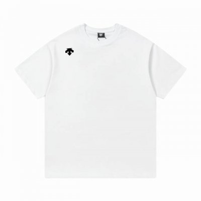 2017# 高版本 迪桑特 Descente 25Ss 新款印花短袖 采用280G专用双纱厚重面料 采用进口康丽机直喷白癦印花工艺 宽松版型 男女同款 码数：1