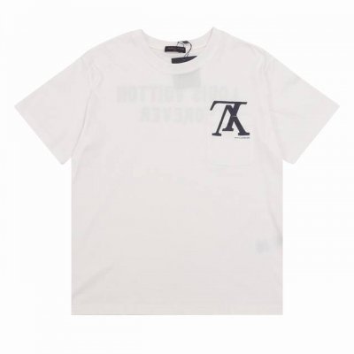 Louisvuitton 路易威登 大V倒立字母印花Logo情侣款短袖T恤 Size：S-L