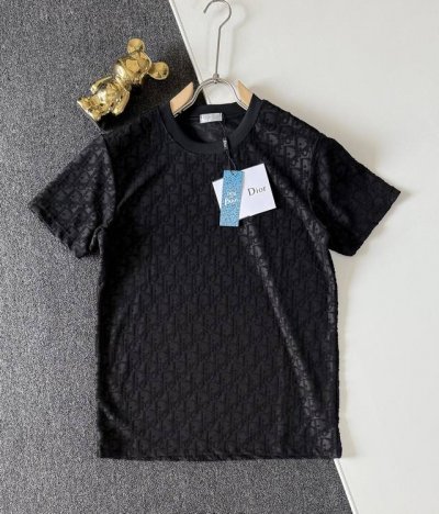 高品质 Dior 迪奥3D凹凸提花植绒T桖， 25Ss春夏新品，官网旗舰店同步开售，全身上下D家字母提花植绒工艺，客供260克桑蚕丝面料，透气凉爽，不起球，不变