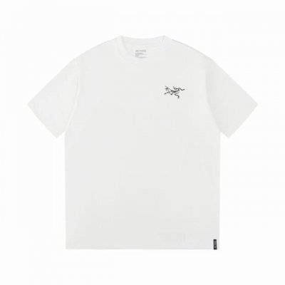 arc'teryx 始祖鸟春夏新款胸前印花Logo短袖T恤 始祖鸟字母Logo印花，高端32S双纱280克面料重磅面料，定制拉架罗纹同缸同染。包装袋，主标，洗水