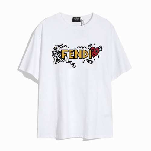 Fendi 芬迪七夕限定系列涂鸦短袖T恤,优雅的设计看起来气质满满！版型剪裁特别有讲究！上身很洋气显瘦内搭外穿都看高密针织圆领设计，平整简约！亲肤透爽！T恤面料