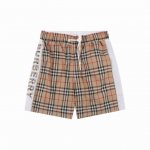 burberry 巴宝莉 侧边字母格纹沙滩短裤 面料原版定制，功能性斜纹面料，成衣百分百定位对条对格，非常耗时废料，密度手感和原版达到一致，松紧腰搭配，轻松调节